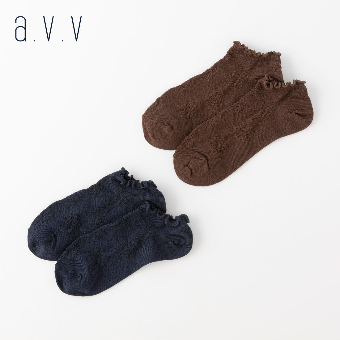 【A.V.V】メロウ花柄フロートスニーカー丈ソックス
