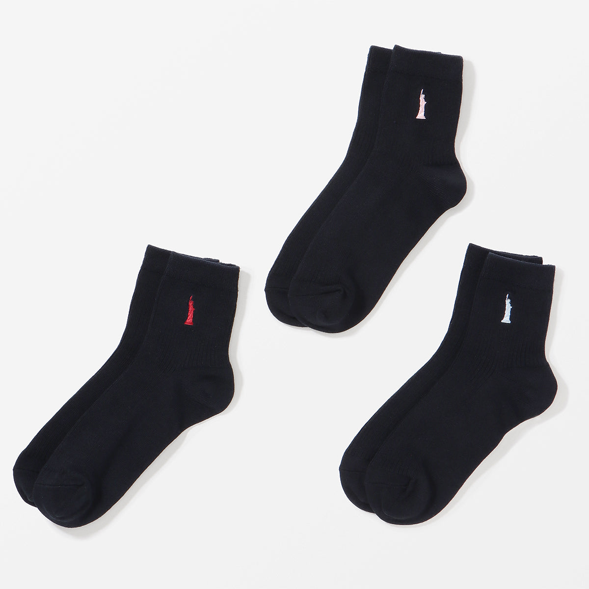 【EASTBOY】13cm丈ワンポイント紺ソックス（2Pセット）