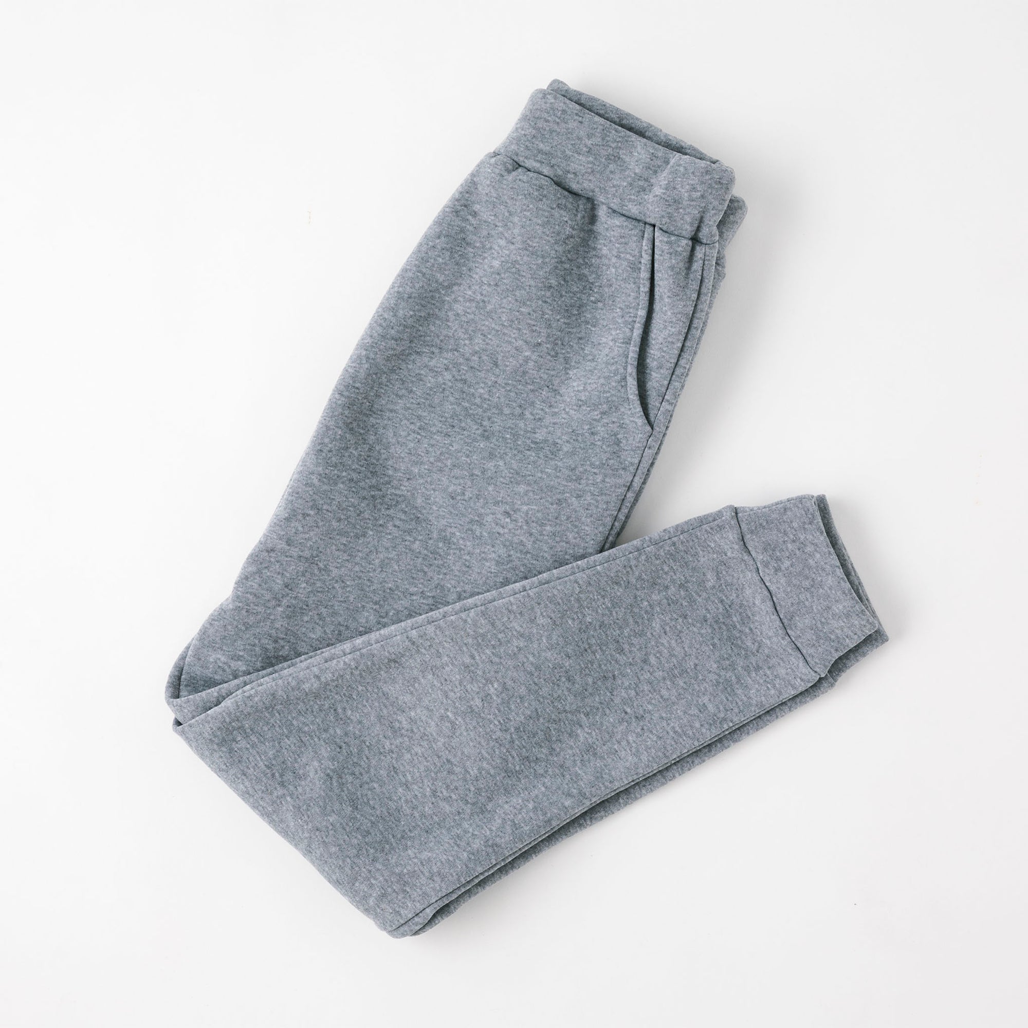 【りらぽか】10分丈メンズ裏起毛スウェットパンツ