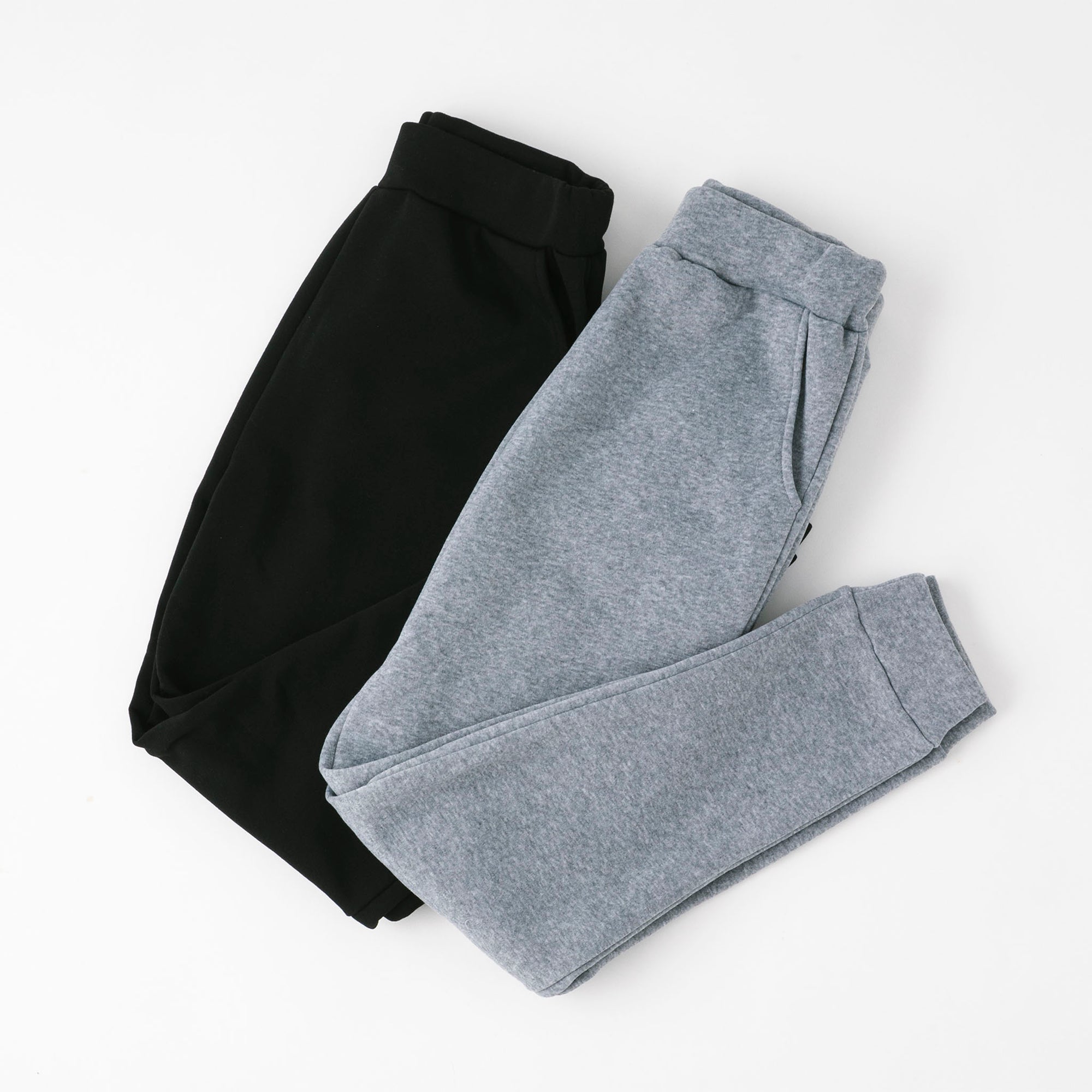 【りらぽか】10分丈メンズ裏起毛スウェットパンツ