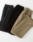 【美ラフ】10分丈コーデュロイパンツ｜寒い日も着ぶくれせずすっきり美シルエット♪ カジュアルにもきれいめにも着こなせる着回し力抜群の裏起毛暖パンツ