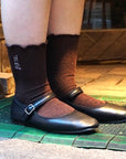 【さぼうる】クリームソーダ刺繍ラメソックス