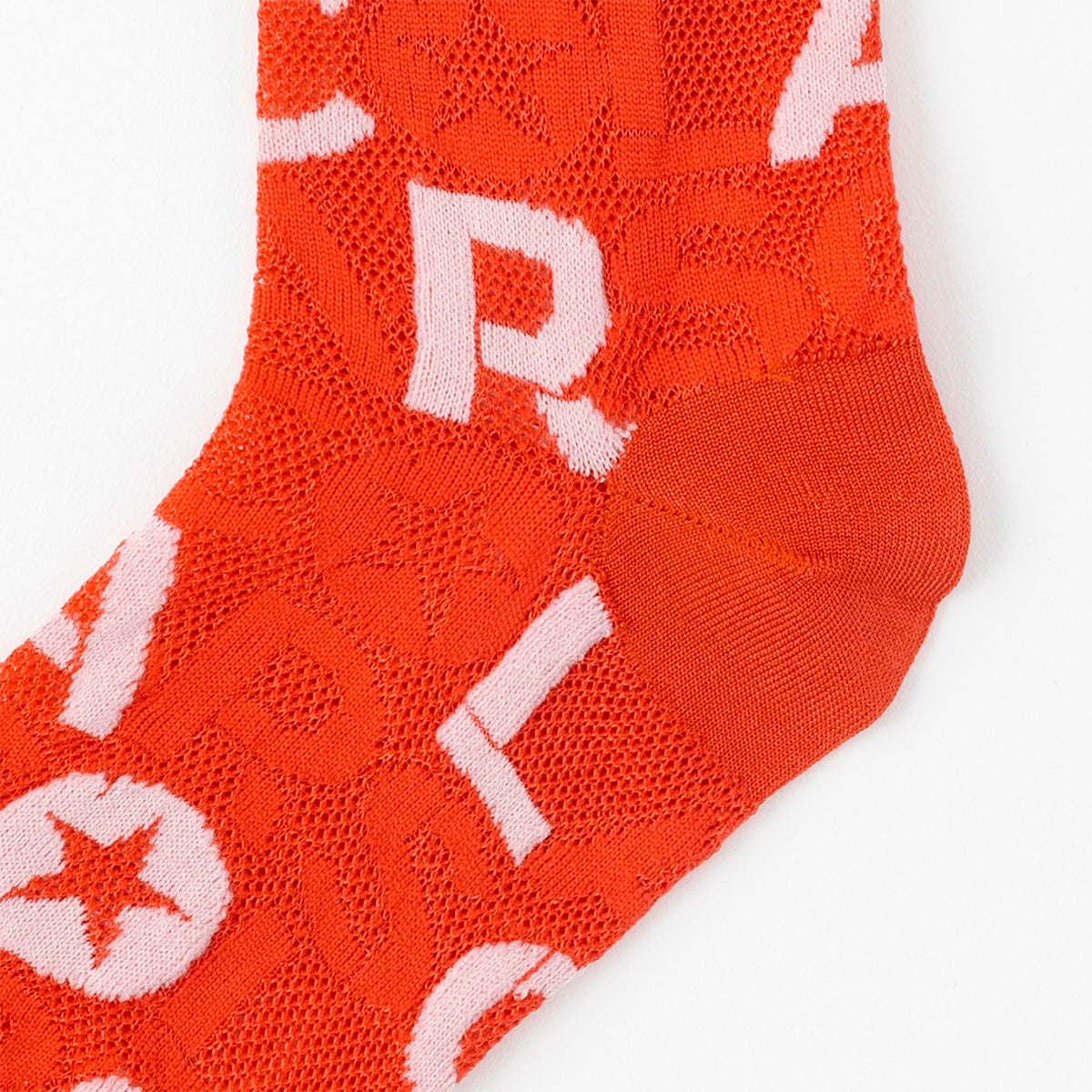 ScoLar】メッシュロゴ柄クルー丈ソックス (BLACK FRIDAY対象商品