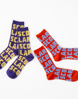 【ScoLar】スカラーロゴクルー丈ソックス