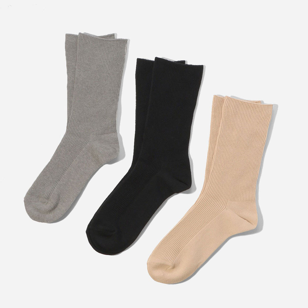 【足元らくらく】ゴムなし リブソックス  24-26cm