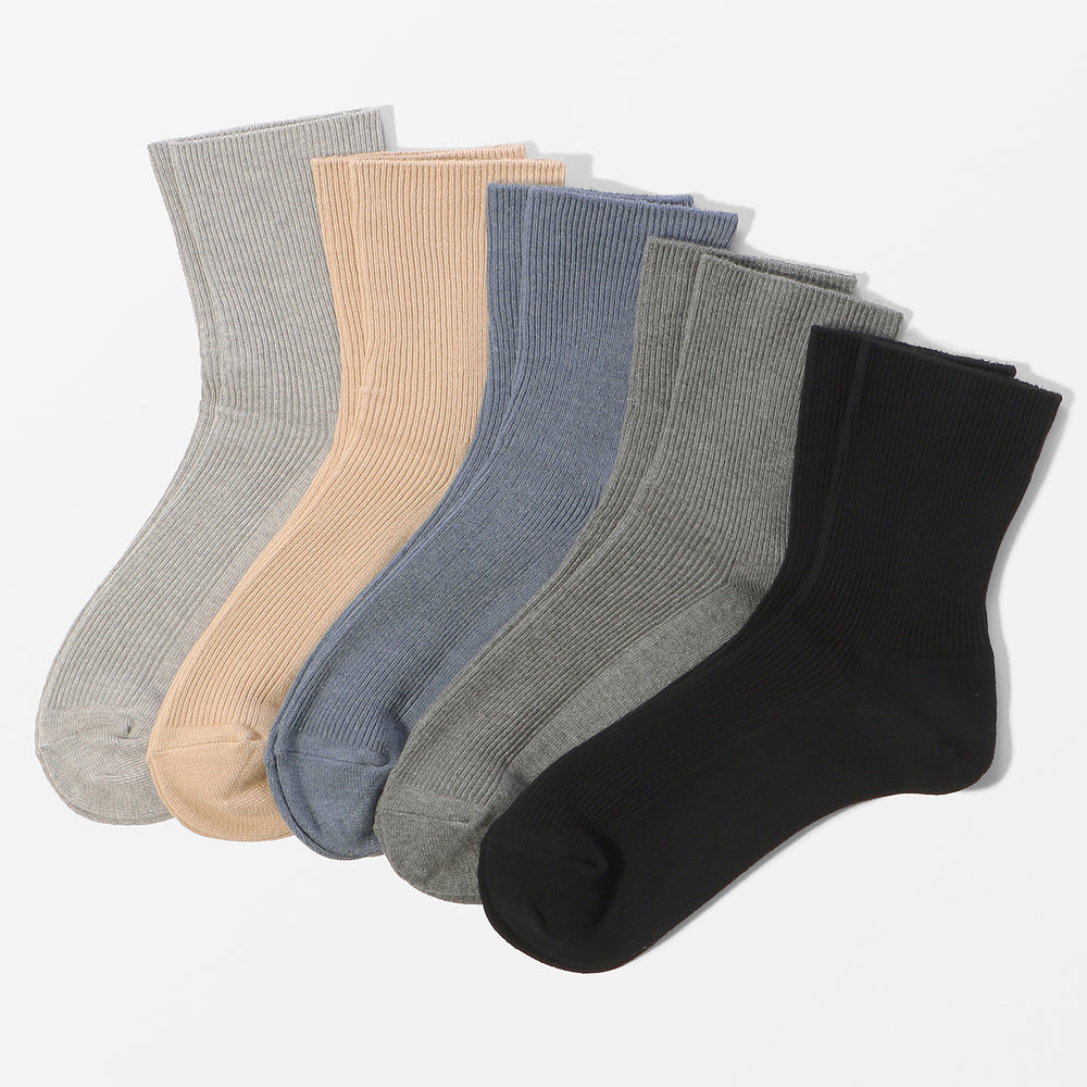 【足元らくらく】ゴムなし リブ ショート丈ソックス 24-26cm