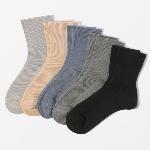【足元らくらく】ゴムなし リブ ショート丈ソックス 24-26cm