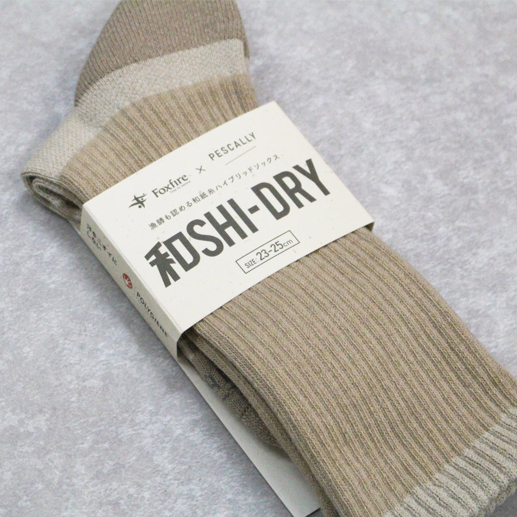 PESCALLY×Foxfire】Foxfireコラボ 和SHI-DRYベーシックソックス 23cm