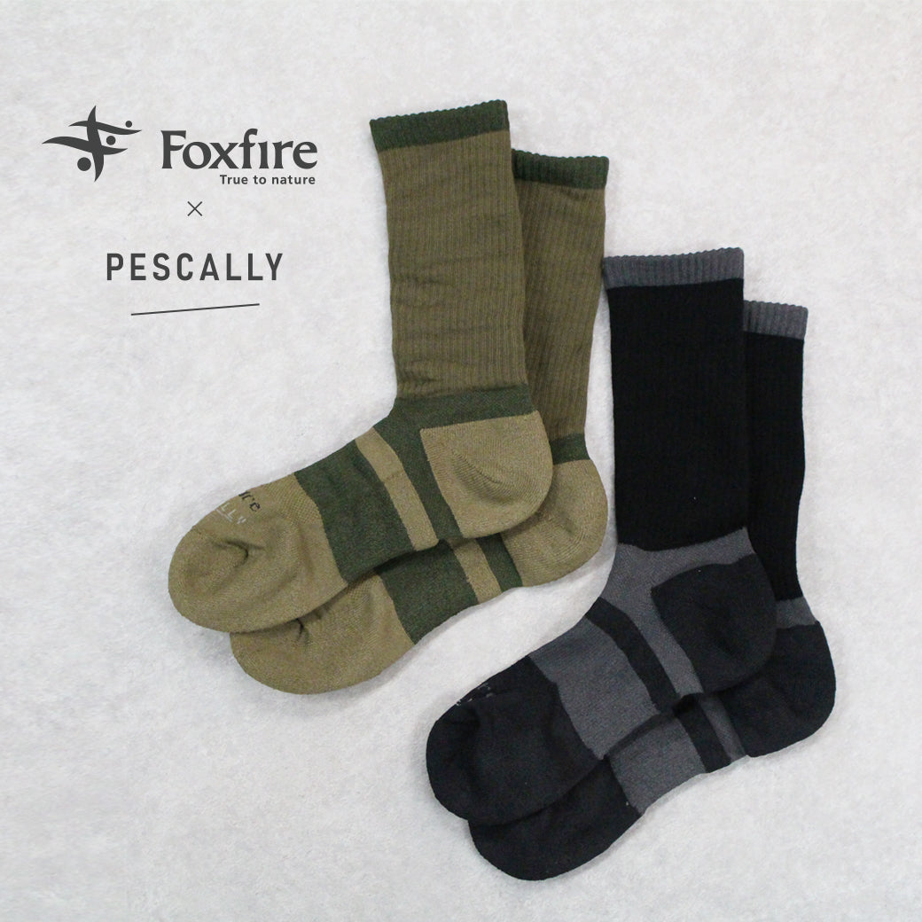 【PESCALLY】Foxfireコラボ 和SHI-DRYベーシックソックス　25cm - 27cm