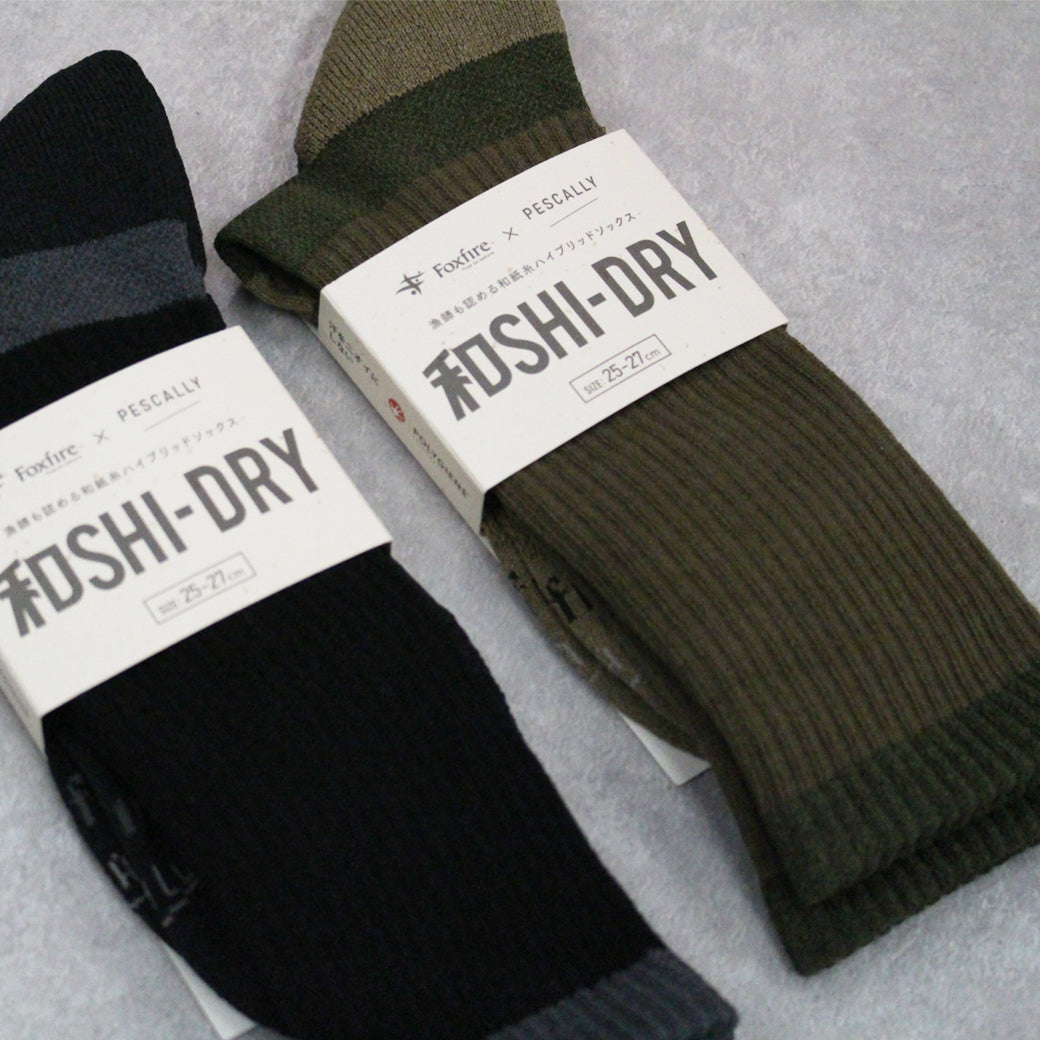 PESCALLY】Foxfireコラボ 和SHI-DRYベーシックソックス 25cm - 27cm