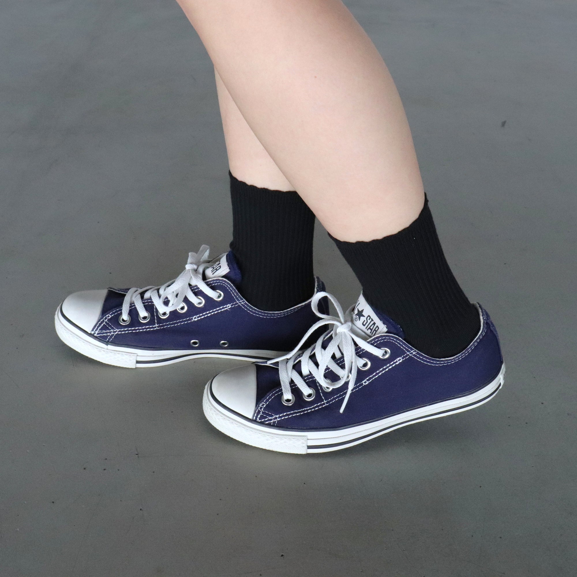 【A.V.V】カラースカラップリブクルーソックス