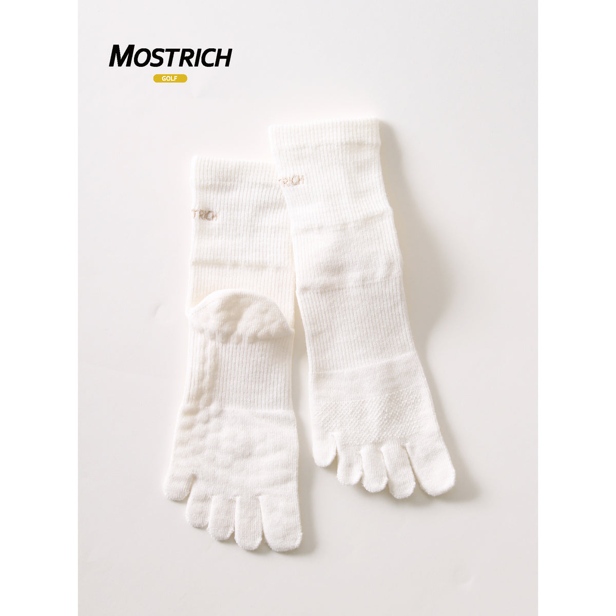 【MOSTRICH】MSTR-G07　五本指ショート丈ソックス｜指の間もサラッと快適な履き心地の五本指ソックス。 年間通して履きやすいショート丈で、さりげないブランド刺繍がポイント。