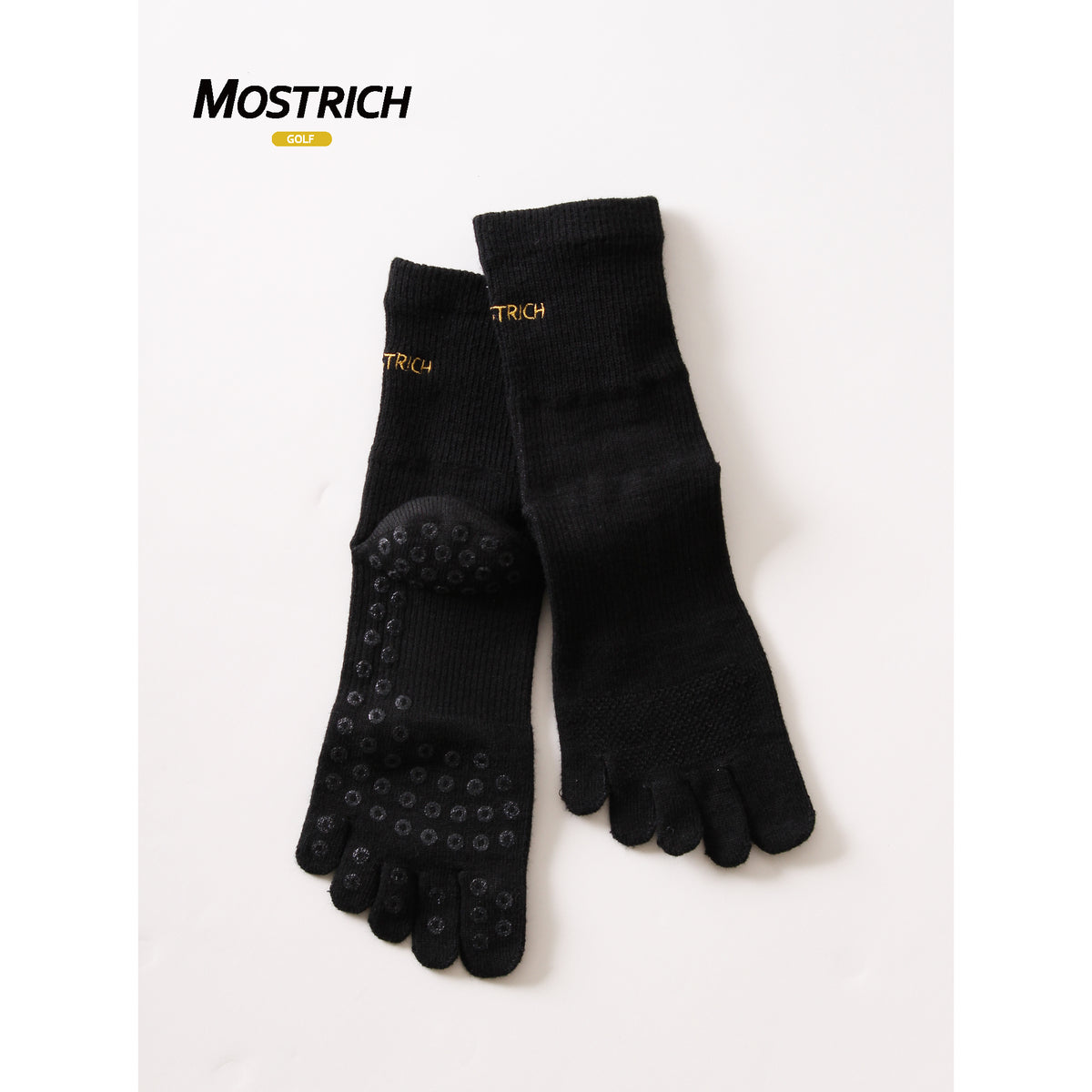 【MOSTRICH】MSTR-G07　五本指ショート丈ソックス｜指の間もサラッと快適な履き心地の五本指ソックス。 年間通して履きやすいショート丈で、さりげないブランド刺繍がポイント。