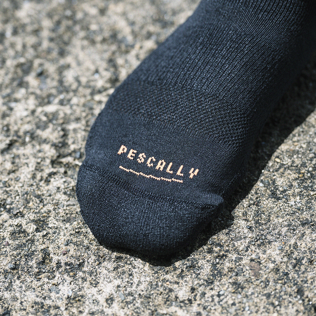 【PESCALLY】和紙パイル着圧ソックス 27cm-29cm