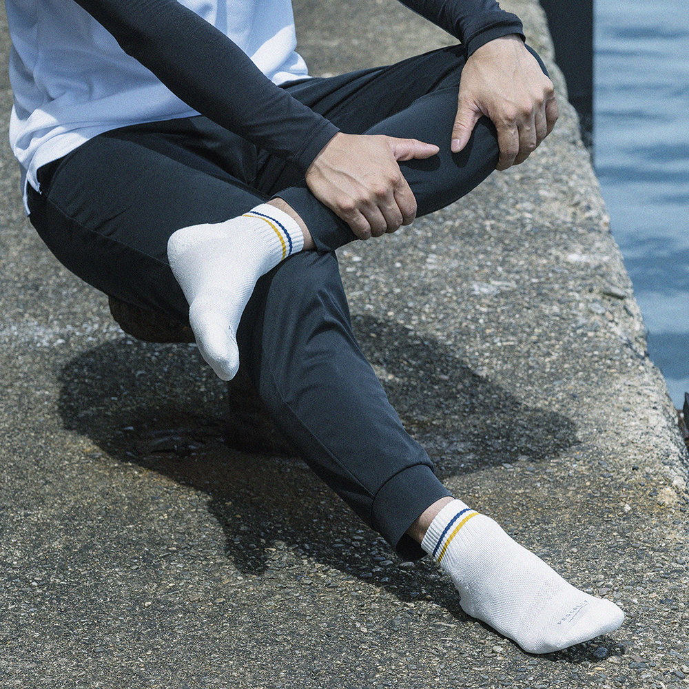 【PESCALLY】和紙パイルラインソックス 27cm-29cm