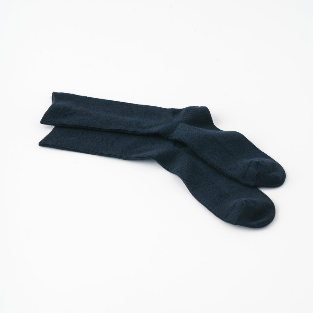 【足元らくらく】足の冷えないゴムなしリブクルーソックス 24-26cm