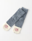 【にゃんこ堂】シャギーサビ猫肉球滑り止め付ルームソックス