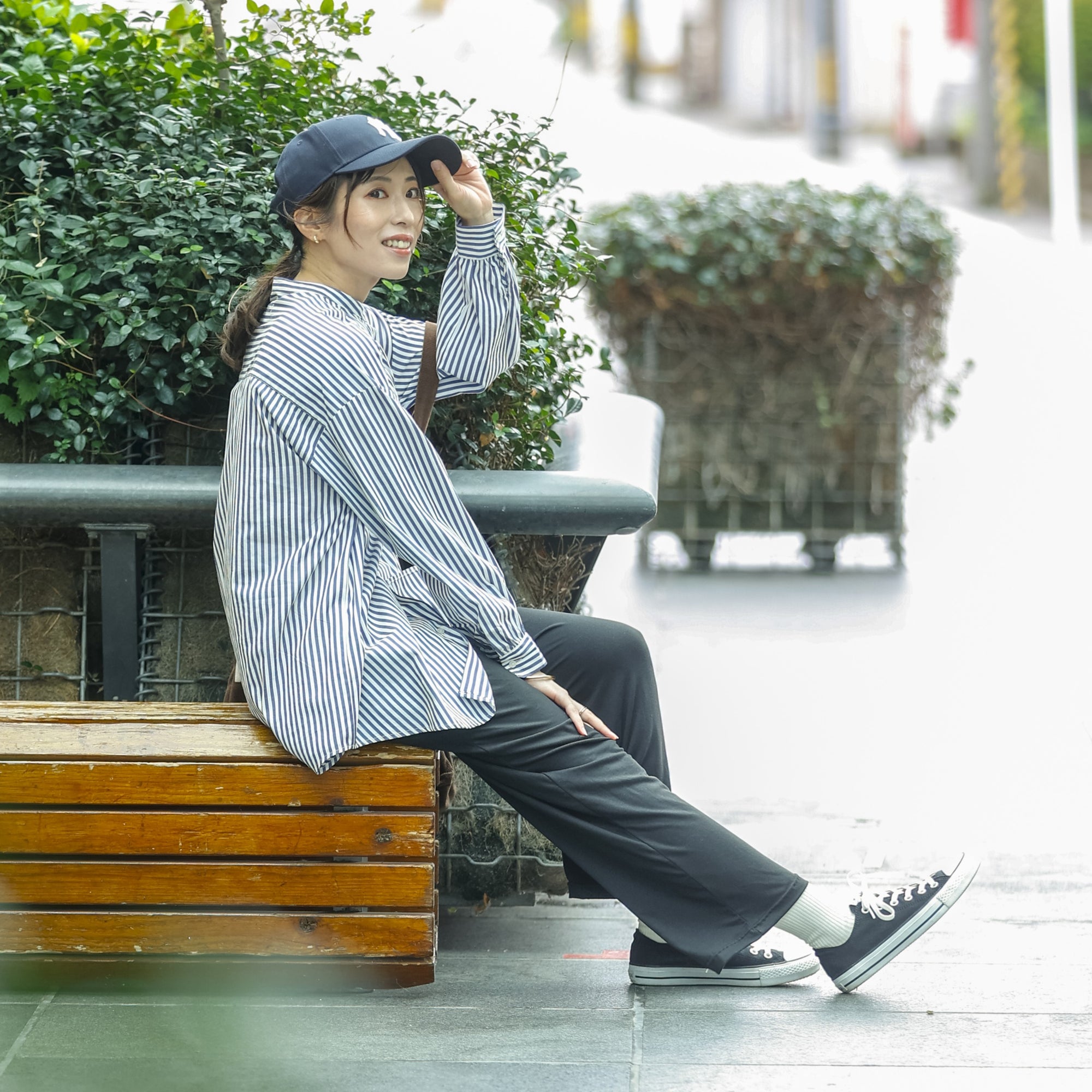 【うちそとパンツ】ストレートパンツ