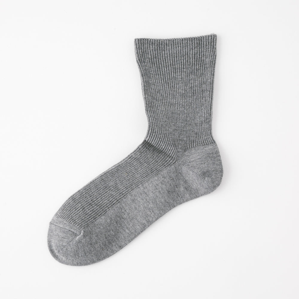 【足元らくらく】ゴムなし リブ ショート丈ソックス 24-26cm