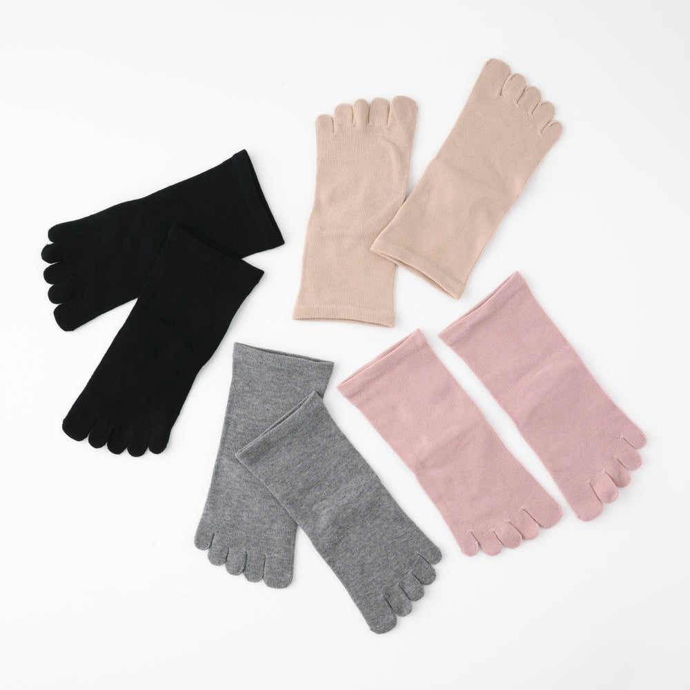 【足元らくらく】ゴムなし ５本指ソックス 22-24cm