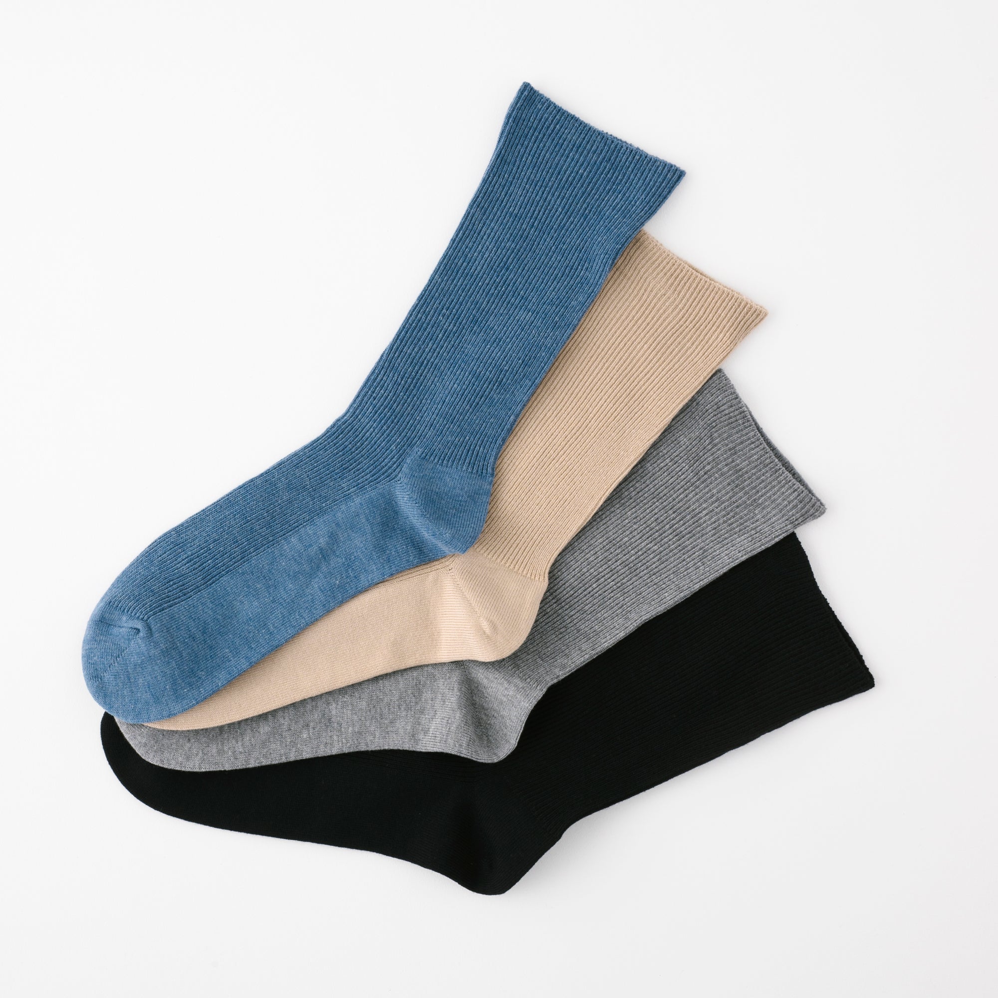 【足元らくらく】ゴムなし リブソックス 24-26cm