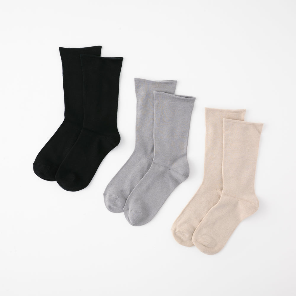 【足元らくらく】肌ざわりやわらかソックス 24-26cm
