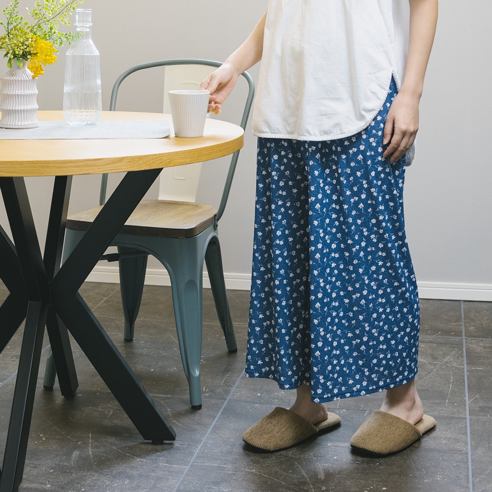 【おにわパンツ】梨地9分丈レギンス