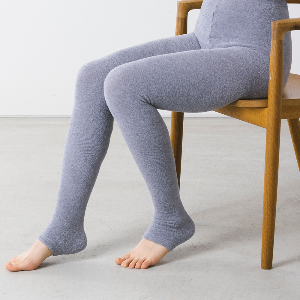 【らく圧】なめらかモール素材の着圧タイツ （オープントゥタイプ）