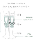 【KALMERA】着圧ハイソックス 23cm-25cm