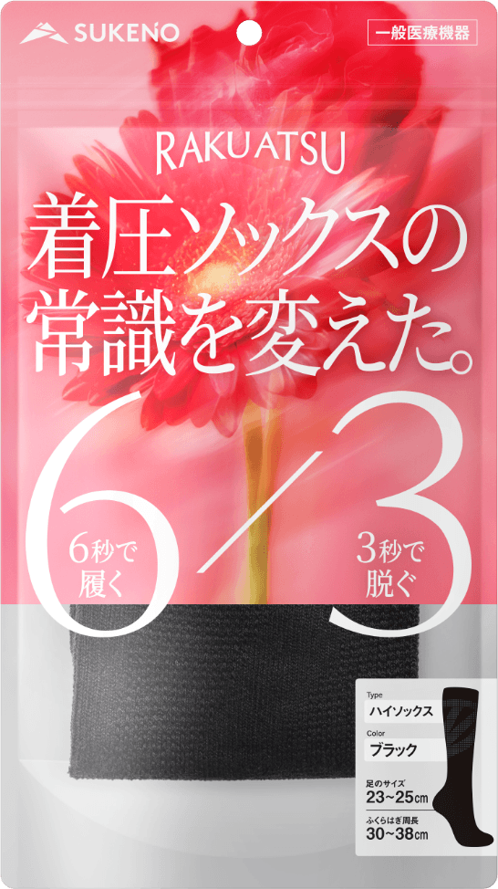 らく圧 着圧ソックスのパッケージ
