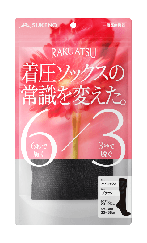 らく圧 着圧ソックスのパッケージ